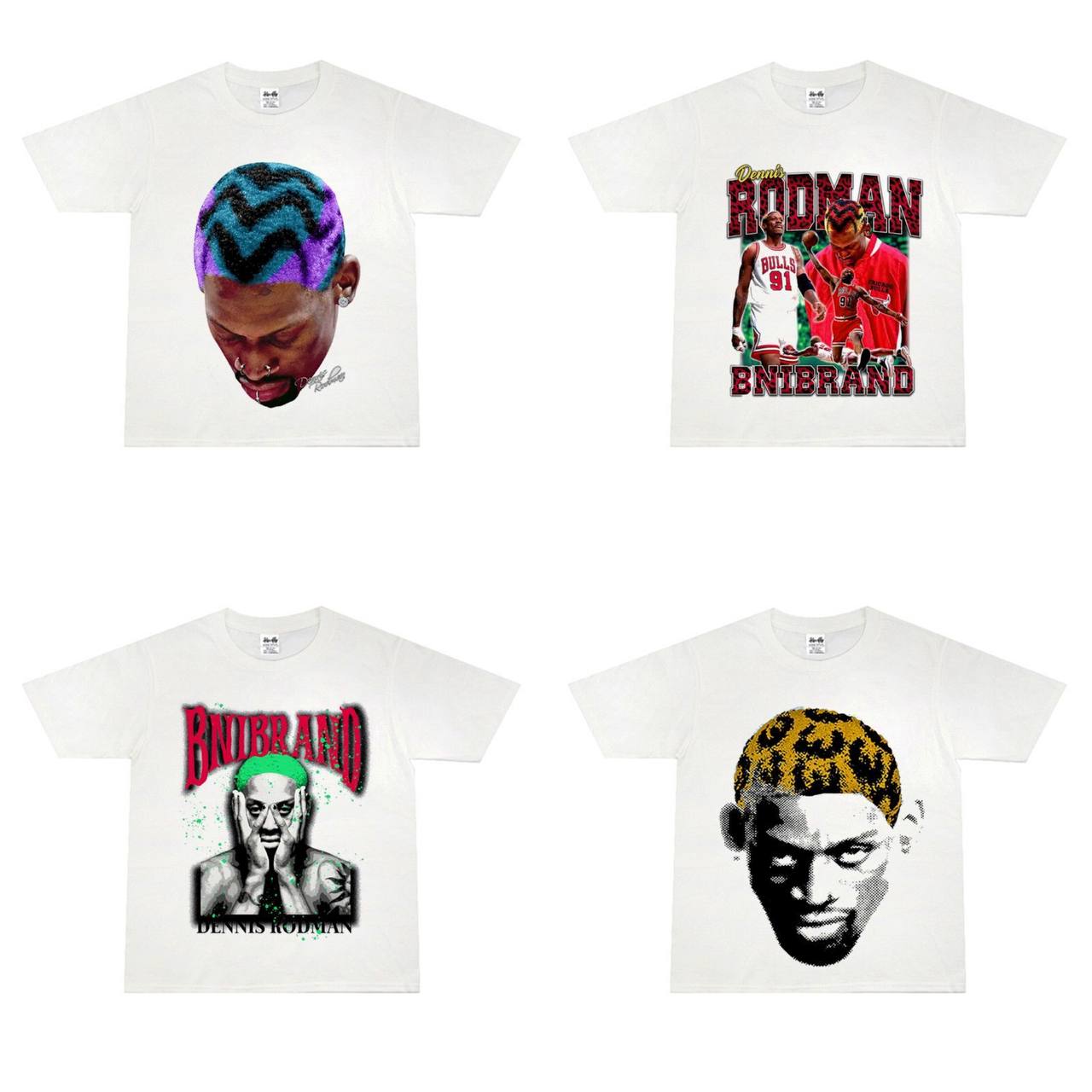 T-Shirts D.Rodman (white pack)